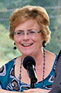 Photo of Janet Moriarty performing officiant services at wedding ceremony in NH